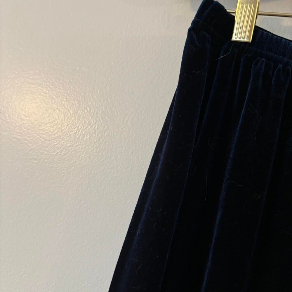 Coldwater Creek Velvet Women's Navy Blue Straight Leg Pants
